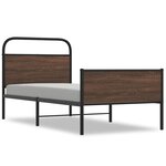 vidaXL Cadre de lit sans matelas 90x190cm chêne marron bois ingénierie
