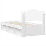 vidaXL Cadre de lit Blanc 100 x 200 cm Bois de pin massif