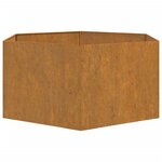 vidaXL Jardinière Rouillé 90x90x45 cm Acier corten