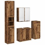 vidaXL Ensemble de mobilier de salle de bain 4 Pièces Bois ancien