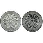 Esschert Design Tapis d'extérieur 180 cm Noir et blanc OC18