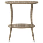 vidaXL Chaises inclinables de jardin lot de 2 avec table beige rotin