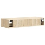vidaXL Table d'appoint murale Chêne Sonoma 87 5 x 34 5 x 17 cm