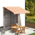 vidaXL Tissu de remplacement pour auvent Jaune et orange 3 5x2 5 m