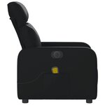 vidaXL Fauteuil de massage inclinable électrique noir similicuir