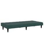 vidaXL Canapé-lit à 2 places avec repose-pied vert foncé velours