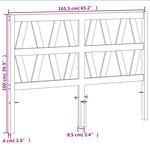 vidaXL Tête de lit cire marron 160 cm bois massif de pin