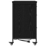 vidaXL Cabinet avec Station de Charge Chêne noir 76 x 41 x 72 cm