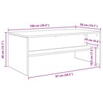 vidaXL Table basse Chêne artisanal 100 x 50 x 40 cm Bois d'ingénierie