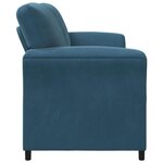 vidaXL Sofa 2 places Bleu 138 x 83 x 95 cm Velours