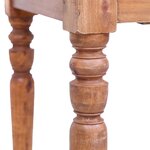 vidaXL Bureau avec tiroirs 117x57x75 cm bois d'acajou massif