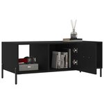 vidaXL Table basse noir 102x50x40 cm bois d'ingénierie