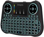 Ovegna T08 : Mini Clavier Wireless 2.4Ghz, Français (AZERTY), Ergonomique sans Fil avec Touchpad - pour Smart TV, Mini PC, HTPC, Console, Ordinateur sous Windows, Android, MacOS, Linux
