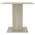 vidaXL Table à dîner Chêne sonoma 80x80x75 cm Bois d'ingénierie