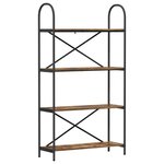 vidaXL Étagère Chêne fumé 80 x 30 x 146 cm Bois d'ingénierie