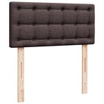 vidaXL Sommier à lattes de lit avec matelas Marron foncé 90x200 cm
