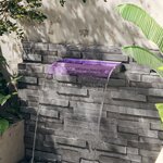 vidaXL Déversoir pour cascade avec LED RVB Inox 60 cm