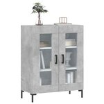 vidaXL Buffet gris béton 69 5x34x90 cm bois d'ingénierie