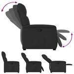 vidaXL Fauteuil inclinable Noir Tissu
