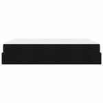vidaXL Cadre de lit avec matelas Noir 140 x 200 cm tissu