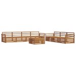 vidaXL Ensemble de canapés d'extérieur 8 Pièces Naturel
