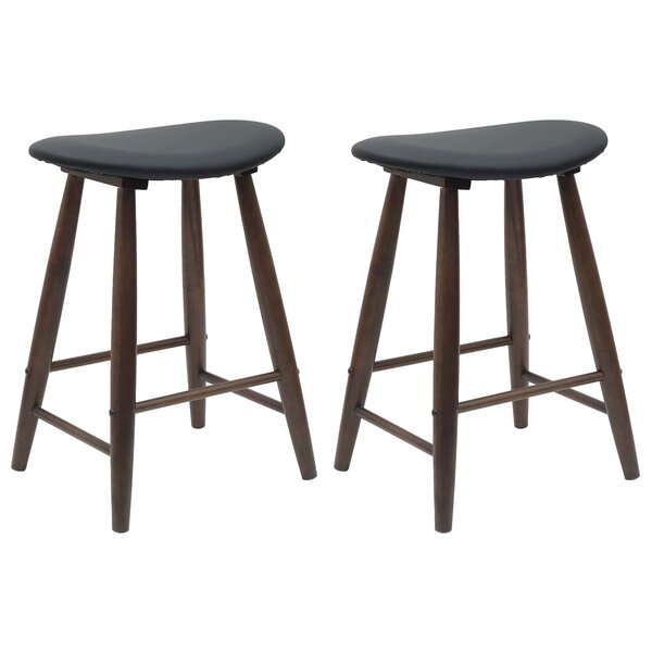 vidaXL Chaises de salle à manger 2 pc Bois de Caoutchouc Massif