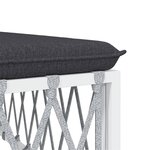 vidaXL Salon de jardin avec coussins 6 Pièces blanc acier