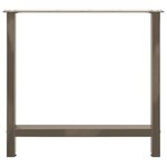 vidaXL Pieds de table à manger en acier naturel 2 pièces 80 x (72-73) cm Acier