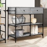 vidaXL Chariot de cuisine sonoma gris 105x42x95 cm bois d'ingénierie