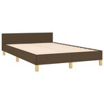 vidaXL Cadre de lit sans matelas marron foncé 120x200 cm tissu