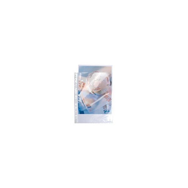 Sachet De 10 Pochettes Perforées Polypropylène Lisse Haute Qualité 9/100e - 24x32cm Vertical - Cristal - X 10 - Exacompta