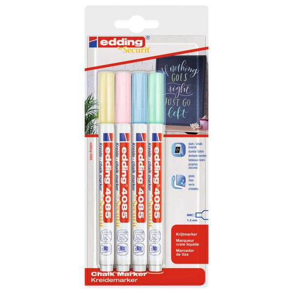 Edding marqueurs à craie 4 pièces multicolore 4085