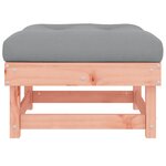 vidaXL Repose-pied de jardin avec coussin bois massif douglas