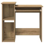vidaXL Bureau avec étagères chêne artisanal bois d'ingénierie