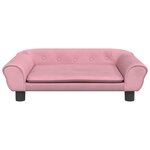 vidaXL Canapé pour enfants rose 70x45x26 cm velours