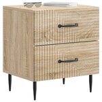 vidaXL Cabinet de chevet avec tiroir Chêne Sonoma 43 x 34 5 x 47 5 cm