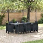 vidaXL Ensemble de salle à manger pour jardin 9 Pièces Anthracite