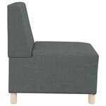 vidaXL Canapé modulaire sans accoudoirs Gris foncé 55 cm Tissu