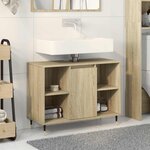 vidaXL Armoire salle de bain chêne sonoma 80x33x60cm bois d'ingénierie