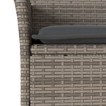 vidaXL Chaises de jardin avec coussins lot de 2 gris résine tressée