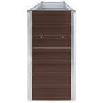 vidaXL Jardinière 320x40x77 cm Acier galvanisé Marron