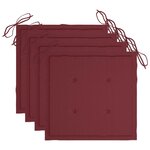 vidaXL Chaises à manger d'extérieur lot de 3 et coussins Acacia massif