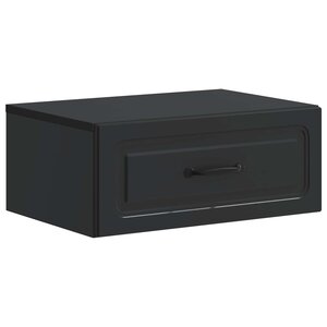 vidaXL Cabinet de chevet mural avec tiroir Noir 49 x 34 5 x 20 cm