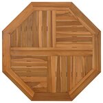 vidaXL Dessus de table 80x80x2 5 cm octogonal bois de teck massif