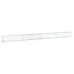 vidaXL Panier gabion avec couvercle 800x50x50 cm fer galvanisé