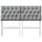 vidaXL Tête de lit capitonnée Gris clair 120 cm Pin massif