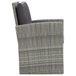 vidaXL Ensemble à manger d'extérieur 5Pièces coussins Résine tressée Gris