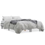 vidaXL Cadre de lit sans matelas sonoma gris 135x190 cm