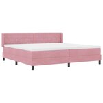vidaXL Lit à ressorts avec matelas noir 100x200 cm en velours Rose