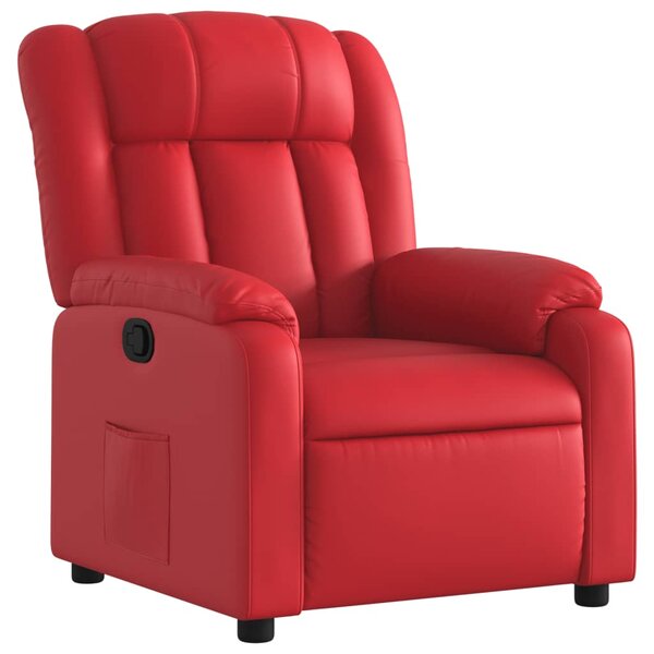 vidaXL Fauteuil inclinable Rouge Similicuir